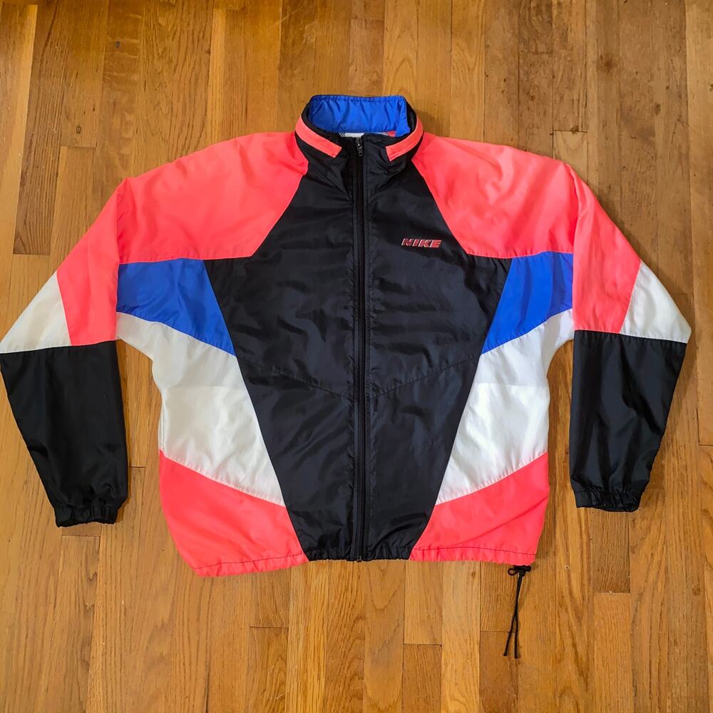 Vintage Nike Silver Tag 90's Color Block Windbreaker Jacket